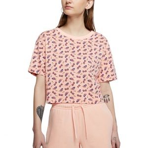 Nike NWT Small Printed Cotton Cropped T-Shirt